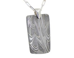 Meteorite Damascus Pendant I Sterling Silver Necklace – TOP METEORITE Jewelry