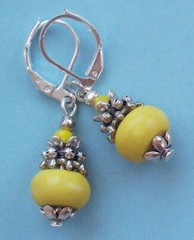 Colorful HOWLITE ROUNDELS Lever back handcrafted CHOOSE X2