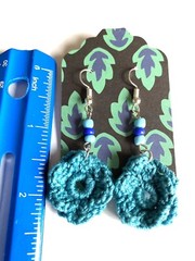 Boho-Chic Earrings / Crochet Thread Flower Earrings, Boho Style Earrings