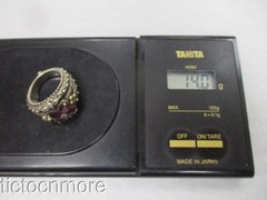 DESIGNER BARBARA BIXBY JEZZABEL FLOWER RHODOLITE RING 18K GOLD / STERLING sz7