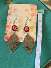 Woman’s Hand Crafted Earrings By Earth Dreams Sterling Silver 2 1/4 Inch