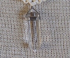 Quartz Double Terminated Point Adjustable Hemp Necklace with Aventurine Amethyst