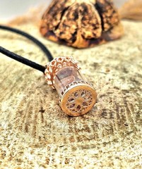 Nature Super Seven Crystal Chips Bottle Pendant Necklace