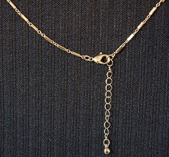 Long Smoky Quartz Pendant Necklace Wire Wrapped Beaded Station Opera Chain 34″