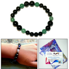 EMF 5G Bracelet Protection Jewelry Shungite Tourmaline Green Aventurine Calming
