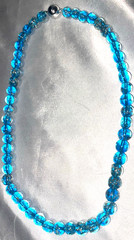 Handmade Glass Beaded Necklace With Magnetic Clasp And Earrings Set