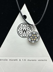 Authentic Murano 20mm Glass Pendant Necklace Venetian Italy (MZ-62)