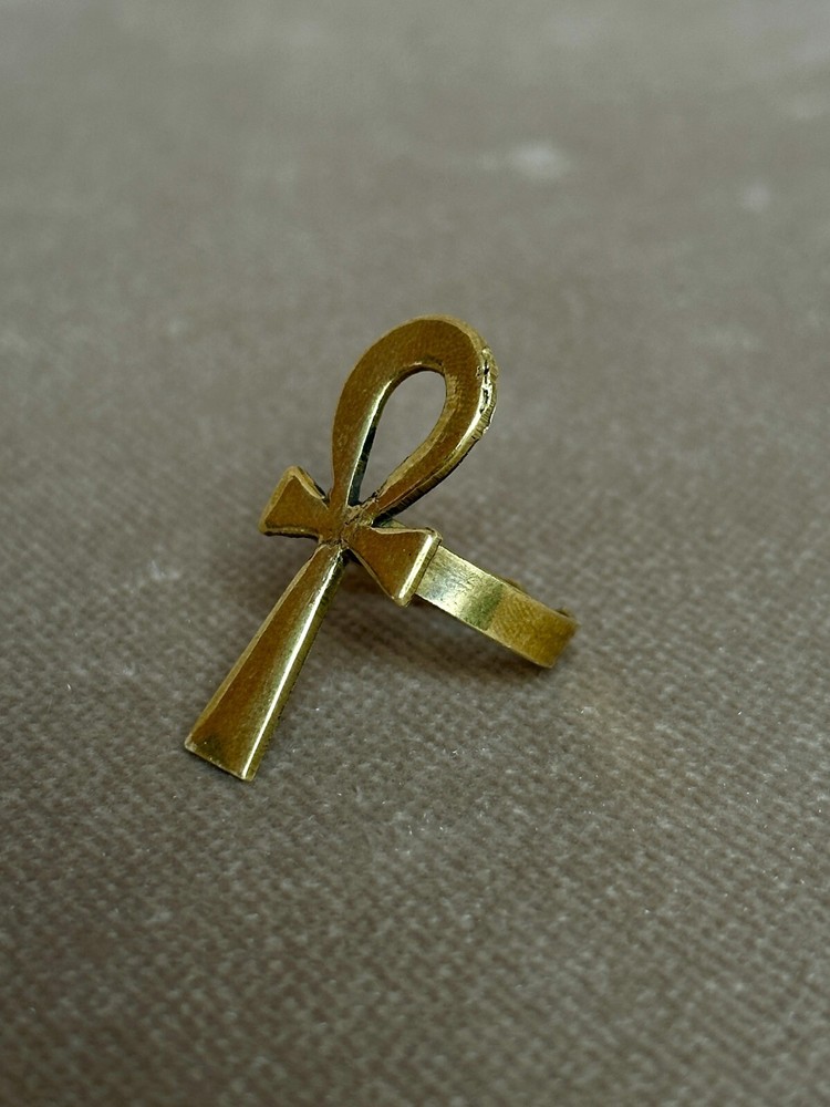 Ankh Key Of Life Adjustable Ring , Egyptian Gift , Egyptian Revival Jewelry