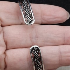 Sterling Silver Braided Cuff Bracelet 5/16″ Woven Rope Southwestern Style 6-8″