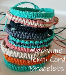 Macrame Hemp Cord Bracelet, Boho, Surf, Beach, Yoga Bracelet NEW CHOOSE UR COLOR
