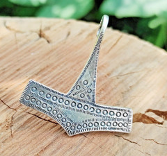 Bornholm Replica Mjolnir, Romersdal Hammer of Thor, Silver Viking Simple Mjolnir