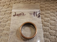 2002 Kennedy Half Dollars size 11-1/2 coin ring handmade mixed metals