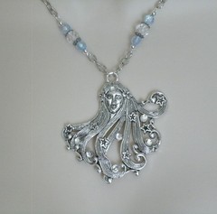 Blue Sea Goddess Viking Norse Pagan Wicca Ocean Witch Wiccan Witchcraft Necklace