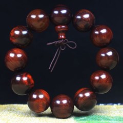 Chinese Rosewood 12/15/20mm Round Bead Ethnic-Style Bracelet for Men