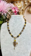 HANDMADE NECKLACE AND EARRINGS FROM NATURAL STONES