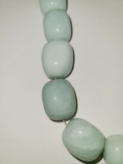 Genuine Blue Jade Nugget Necklace Silver Tone Toggle Clasp 18″
