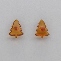 Cognac / Brown BALTIC AMBER Star Stud Post Earrings 925 STERLING SILVER #4002e