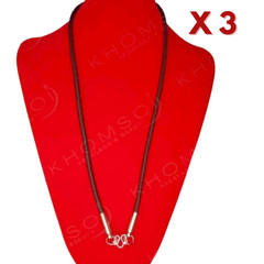 3 pcs.Necklace Rope 4 mm Length 24 inches Worn Over Head Hang 1 amulet Pendant
