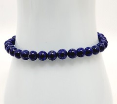 Natural Lapis Lazuli Beaded Stretch Bracelet 7″ 5.5 mm