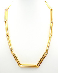 MOD & JO DESIGNER Signed 18K GOLD PLATED 18″ Long MOLLY Link CHAIN Necklace NIB