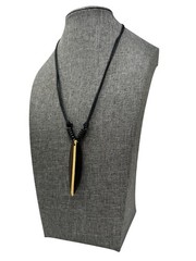Handmade Wooden Surfboard Necklace Brown Pendant Adjustable Cord Surfer Beach