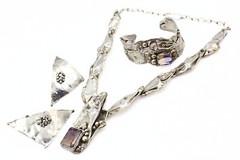 Donald Markz Sterling Ametrine Modernist Brutalist Studio Artisan Parure Set