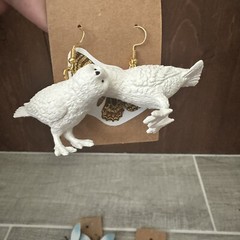 Lot Of 4 Handmade Statement Earrings Birds Butterflies NWT Gifts Unique Fun