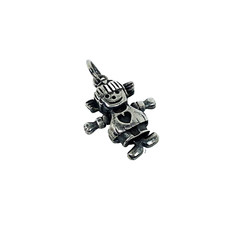 Movable Girl Child Charm 925 Sterling Silver, Handmade Girl Child Pendant