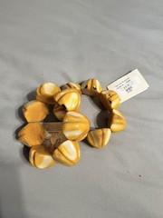 Golden Yellow tagua nut chunky stretch bracelet