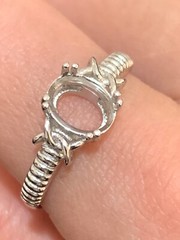 silver 925 ring empty setting, DIY blank setting, sterling silver settings
