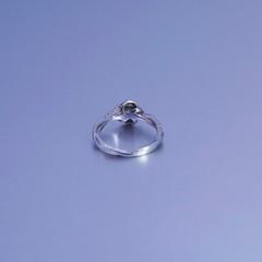 Size 7, vintage Sterling 925 silver handmade engagement ring with Cz