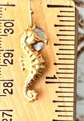 Beautiful Gold Raw Brass Seahorse Dangle Earrings. Beach. Ocean. Light Weight.
