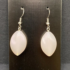 Earrings Silver Plated Rose Quartz