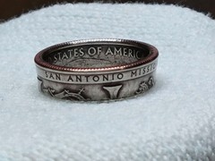 San Antonio Missions, TX. – Size 9 State Quarter Coin Ring