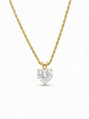 1.75ct Love Diamond Necklace I love you Fine Jewelry Gold Diamond Heart Gold 18k