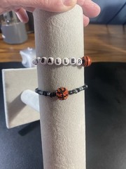 2 basketball theme friendship bracelets 7 in with elastic string