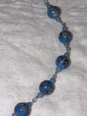 A++ Natural Blue Lapis Lazuli Faceted Round Gemstone Beads 18″ Handmade Necklace