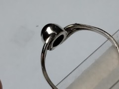 CUTE BLACK ONYX IN TRENDY STERLING SILVER.925 RING SIZE 7.0-7.25 AND 9.25-9.5!