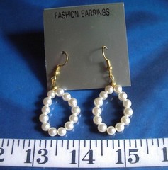 ~ Pierced Earrings ~ Faux Pearls ~ White/Ivory ~ Fashion Jewelry ~ Fish Hooks ~