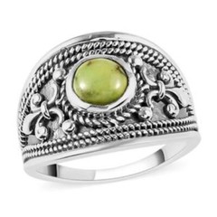 Artisan Crafted Sonoran Gold Turquoise Ring in Sterling Silver 0.90 ctw SZ 6, 8
