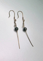 Hammered Wire Wrapped Moss Agate Artisan Earrings 100% TO CHARITY