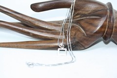 Real Sterling Choker Silver Link Pendant Necklace 40CM 16″ 1 MM Box Chain New