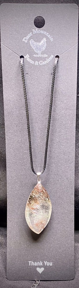Large Garden Quartz Teardrop Pendant Necklace