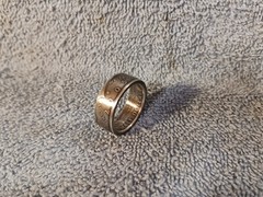 2005 90% Silver Kennedy Half Dollars size 12 coin ring handmade