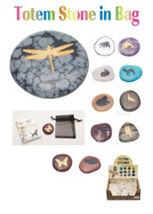 Native American Totem Stone Spirit Animals Engraved Gemstone Bag