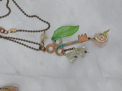 Vintaj Fairy Garden Key Necklace and Earring set