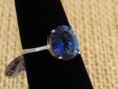 Incredible Rainbow Topaz Oval Cut Sterling Silver .925 Ring Size 6.5 Wt. 3g’s