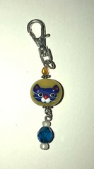 CAT FACE JUNK JOURNAL CHARMS LAMPWORK GLASS BEADS YOU ARE BUYING ONE OF THESE