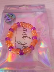 Multicolor Glass Beaded Adjustable Stretch Cord Bracelets for Unisex Adults