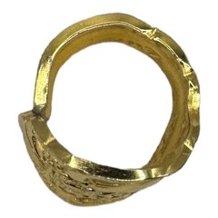 King Arthur’s Gold Electroplated Artisan Spoon Ring Size 6.75 Upcycled in USA
